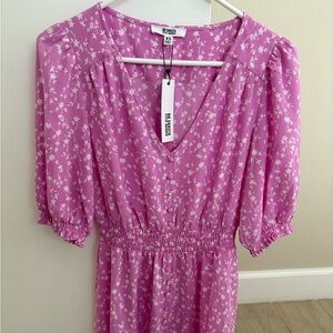 Vibrant Pink Floral Dress